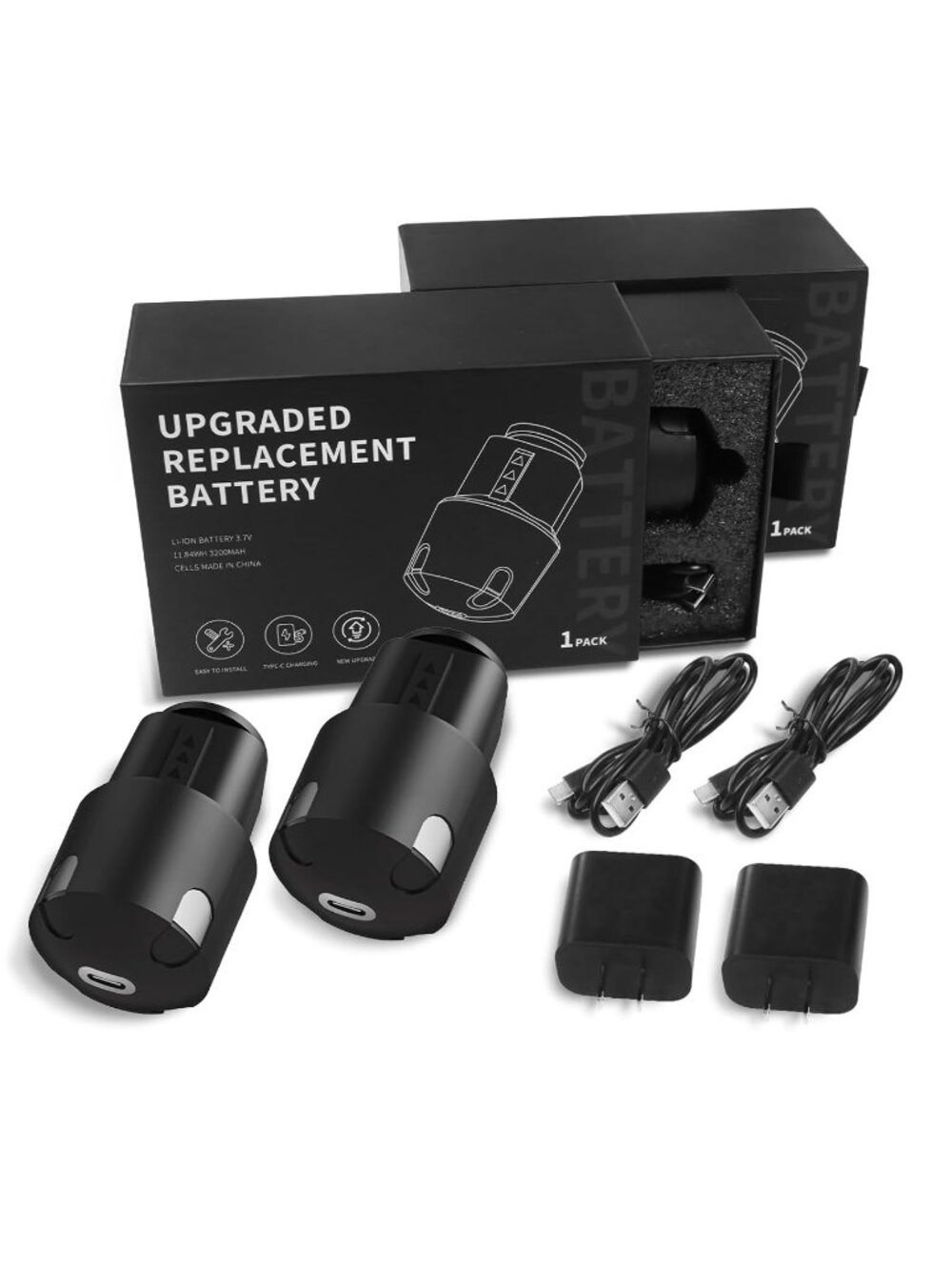 NEW Set of 2 Replacement Battery Andis PowerGroom AGR BGR BGRC Clippers Razor